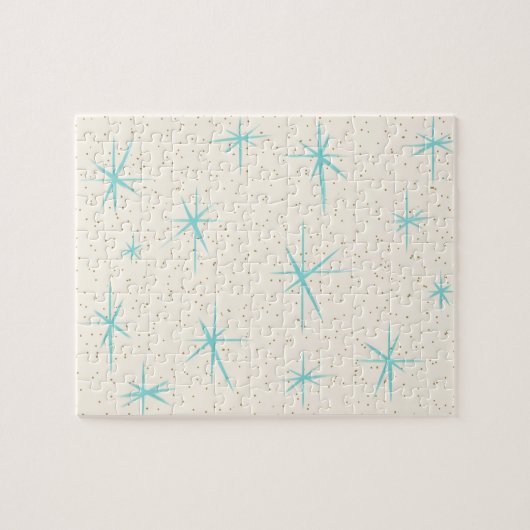 L'âge de l'espace Turquoise Starburst Puzzle (Horizontal)