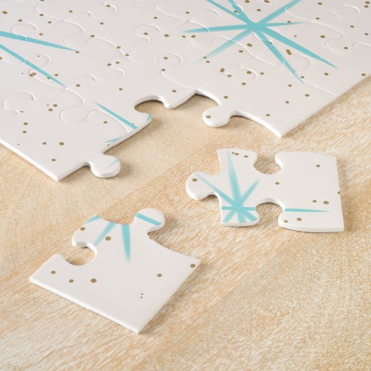 L'âge de l'espace Turquoise Starburst Puzzle (Côté)