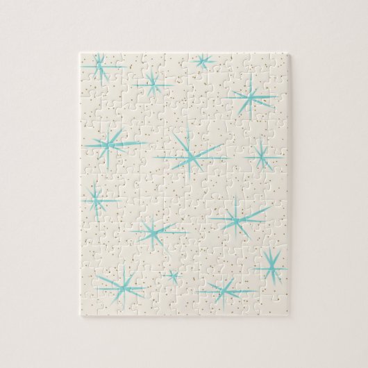 L'âge de l'espace Turquoise Starburst Puzzle (Vertical)