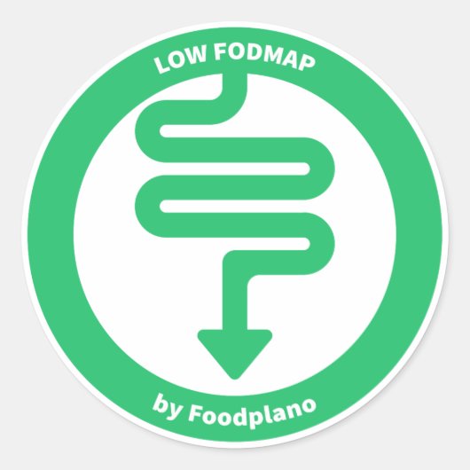 Lage FODMAP Diet Sticker voor lage FODMAP voedings (Voorkant)