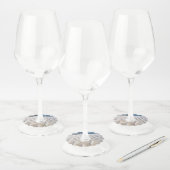 Lage getijde wijnglaslabel (Set)