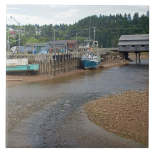 Lage getijden op de baai van Fundy op St. Martins, Tegeltje
