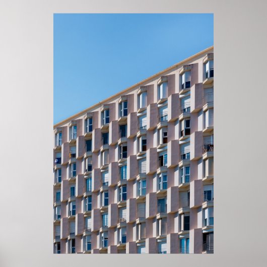 LAGE HOOGHOTO VAN GRAY CONCRETE BOUW POSTER (Voorkant)