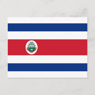 Lage kosten! Costa Rica Flag Briefkaart