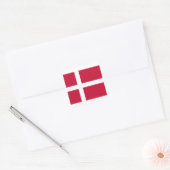Lage kosten! Deense vlag Vierkante Sticker (Envelop)