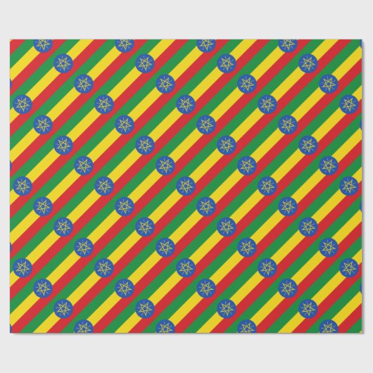 Lage kosten! Ethiopia Flag Cadeaupapier (Vlak)