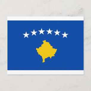 Lage kosten! Kosovaarse vlag Briefkaart