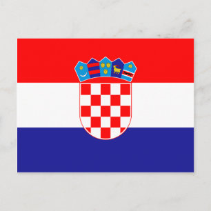 Lage kosten! Kroatische vlag Briefkaart