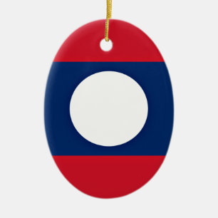 Lage kosten! Laos Flag Keramisch Ornament