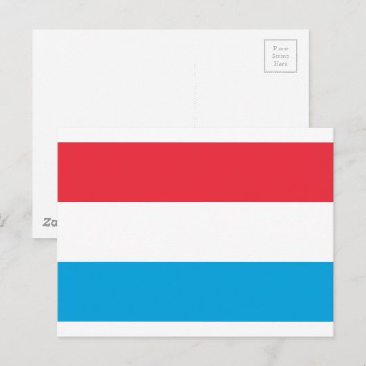 Lage kosten! Luxemburgse vlag Briefkaart (Voorkant / Achterkant)