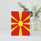Lage kosten! Markering Macedonië Briefkaart (Staand voorkant)