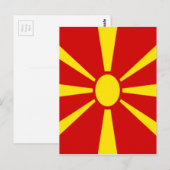 Lage kosten! Markering Macedonië Briefkaart (Voorkant / Achterkant)