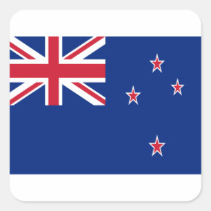 Lage kosten! Nieuw-Zeelandse vlag Vierkante Sticker