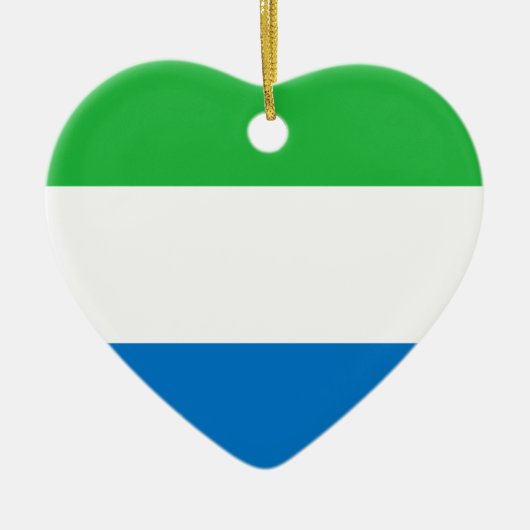 Lage kosten! Sierra Leone Flag Keramisch Ornament (Voorkant)