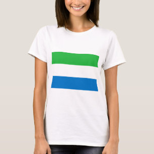 Lage kosten! Sierra Leone Flag T-shirt