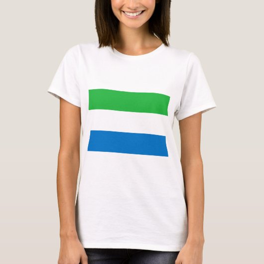 Lage kosten! Sierra Leone Flag T-shirt (Voorkant)