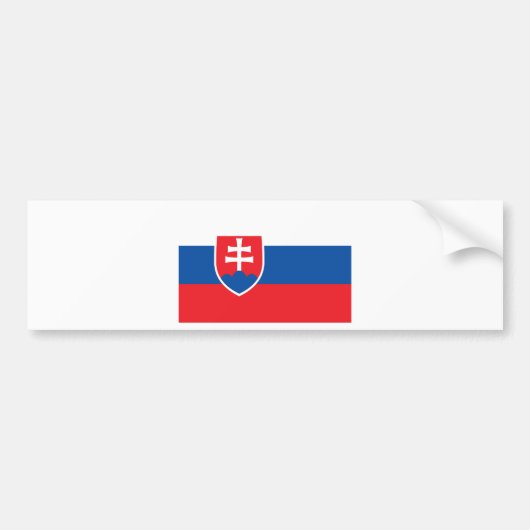 Lage kosten! Slowaakse vlag Bumpersticker (Voorkant)