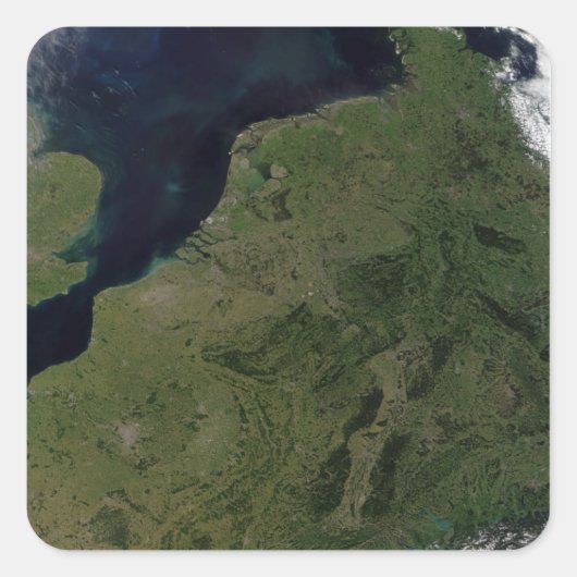 Lage landen vierkante sticker (Voorkant)