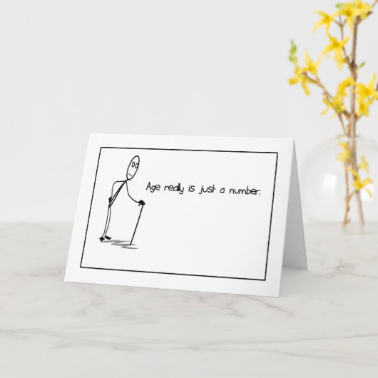 L'âge n'est qu'un nombre Carte d'anniversaire (Fleur jaune)