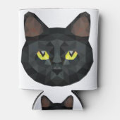 Lage Poly Black Cat | Lage polykunst Blikjeskoeler (Voorkant)