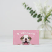 Lage poly Dog Pet Care Grooming Food Beauty Salon Afsprakenkaartje (Staand voorkant)