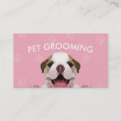 Lage poly Dog Pet Care Grooming Food Beauty Salon Afsprakenkaartje (Voorkant)