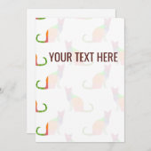 Lage Poly Kleurrijke Kat Patroon Aankondiging (Voorkant / Achterkant)