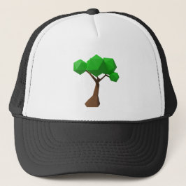 Lage poly Tree Render Trucker Pet