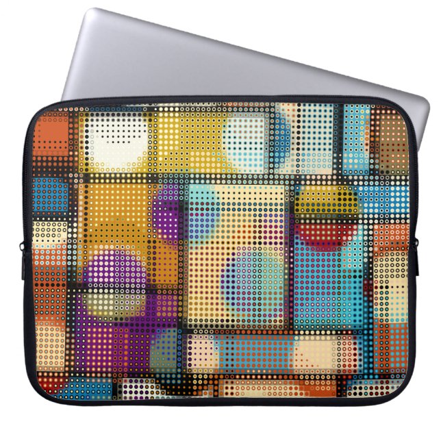 Lage polypixel kunst, geometrisch patroon. laptop sleeve (Voorkant)