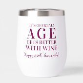 L'Âge S'Améliore Avec Le Vin Anniversaire Personna (Arrière)