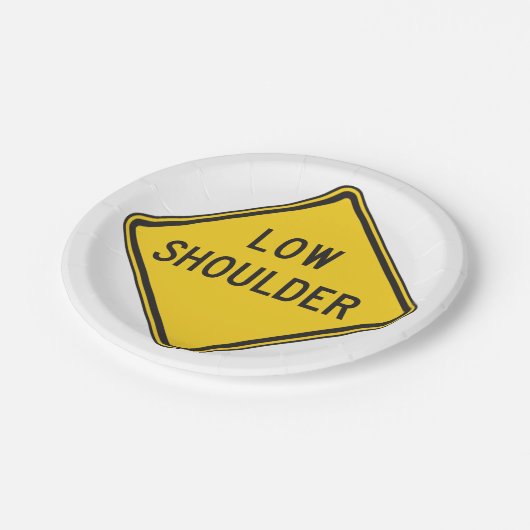 Lage schouderplaat papieren bordje (Gekanteld)