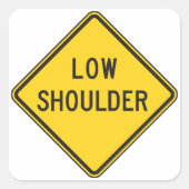 Lage schouderplaat vierkante sticker (Voorkant)