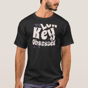 Lage sleutelpositie geobsedeerd door Pug Dog Retro T-shirt