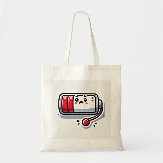 Lage sociale batterij tote bag (Voorkant)