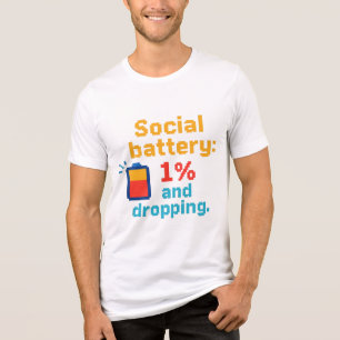 Lage sociale batterij Tri-Blend shirt
