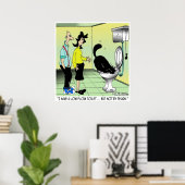 Lage-stroomtoiletten en katten poster (Thuiskantoor)