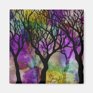 Lagen bomen op de achtergrond van Mica Magneet