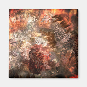 Lagen Kristallen met Rustieke Tint   Magneet