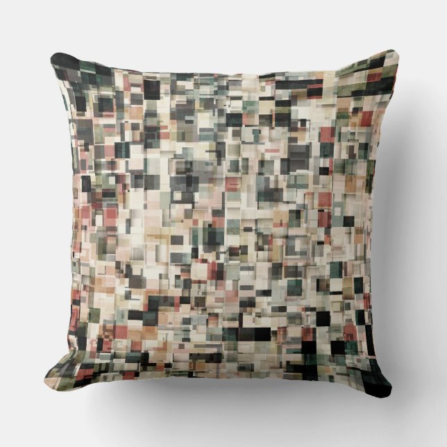 Lagen van aardbeentonen kussen (Voorkant)