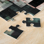 Lagen van aardbeentonen legpuzzel (Zijkant)