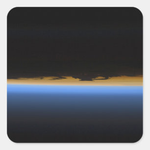 Lagen van de atmosfeer op aarde vierkante sticker