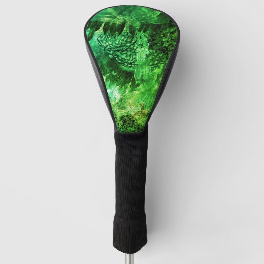 Lagen van Groene Kristallen Golfheadcover (Voorkant)