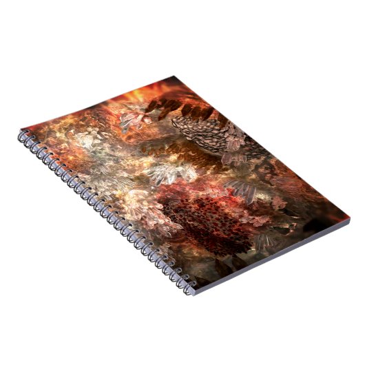 Lagen van kristallen met rustieke tint notitieboek (Rechterzijde)