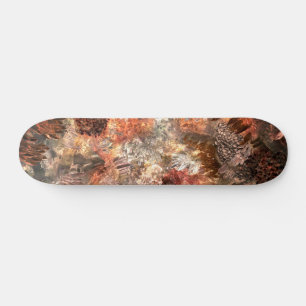 Lagen van kristallen met rustieke tint skateboard