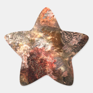 Lagen van kristallen met rustieke tint ster sticker