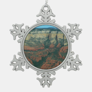 Lagen van rode rotsen in Sedona Arizona Tin Sneeuwvlok Ornament