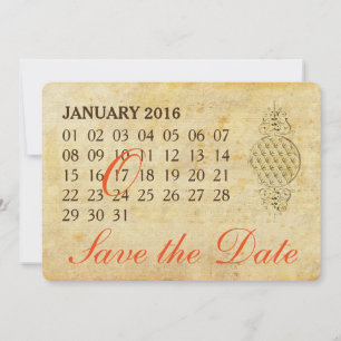 Lager - aangepaste kalender - sla de datum op save the date