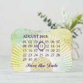 Lager - aangepaste maandelijkse kalender save the date (Staand voorkant)