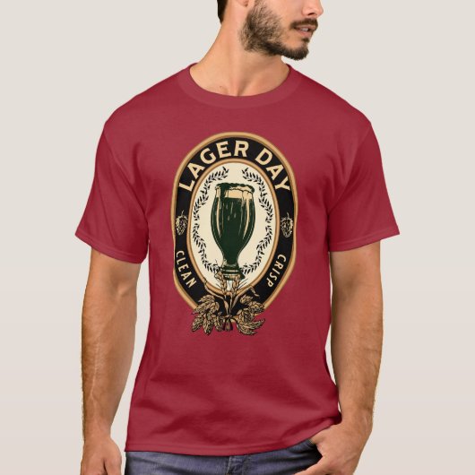 Lager Day bier logo T-shirt (Voorkant)