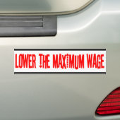 Lager de Bumpersticker van het Maximumloon (Op auto)